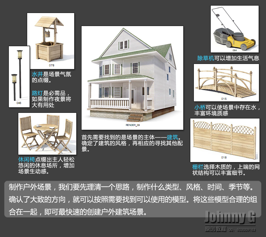 3DSMAX打造别墅外景图2