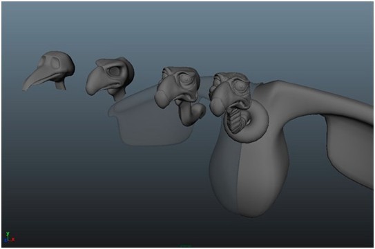 MAYA制作怪鸟掌柜角色2