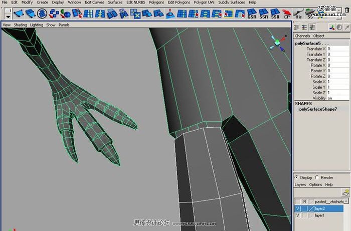 Maya建模教程：制作真实的恐龙22