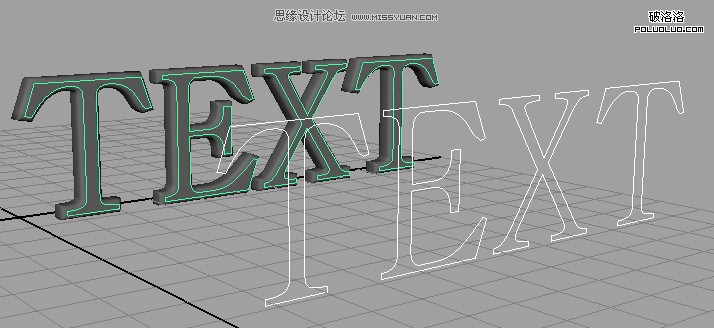 Maya制作立体字建模教程8