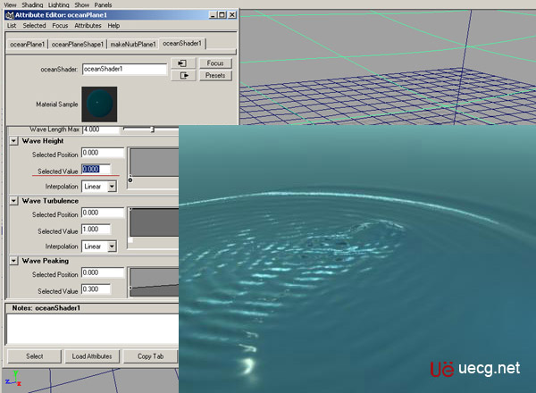 Maya水面波纹效果制作教程8