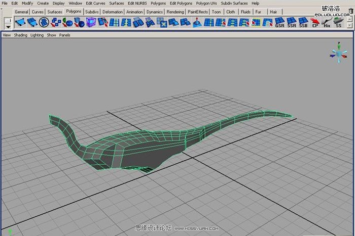 Maya建模教程：制作真实的恐龙5