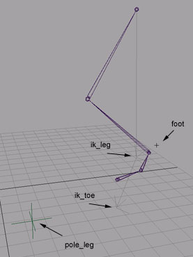 Maya 设置腿部骨骼控制系统7