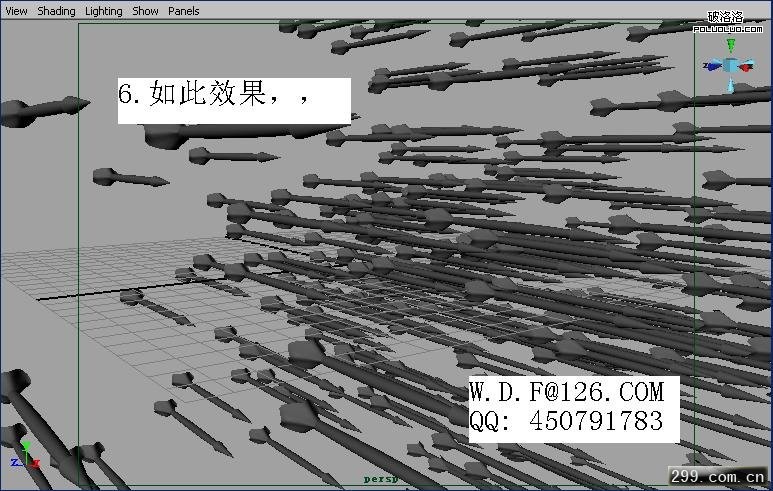 Maya教程：制作万箭穿心效果7