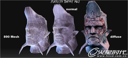 3Dmax+photoshop、zbrush制作魔法武器战士9