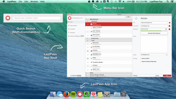 LastPass for mac:OX S上的“密码管家”2