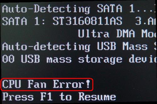 电脑开机屏幕出现“CPU fan error”怎么办1