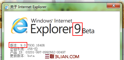 查看IE浏览器版本的方法2