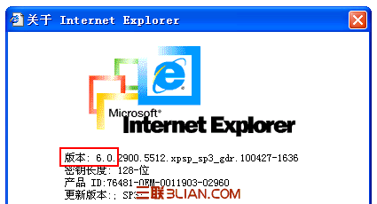 查看IE浏览器版本的方法8