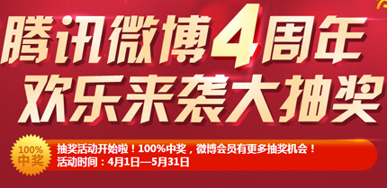 腾讯微博4周年活动抽Q币在哪里抽？1