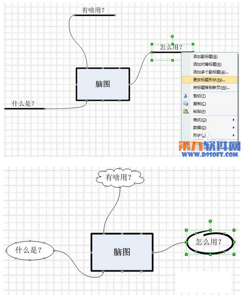 如何使用visio绘画思维导图4