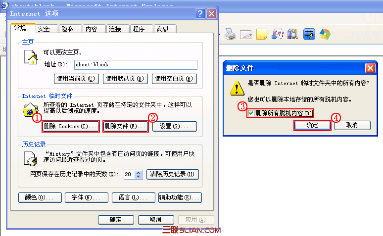 IE浏览器各个版本清除缓存的方法8