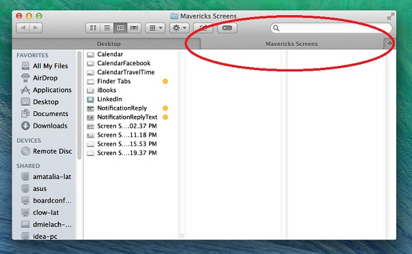 如何在OS X Mavericks的Finder打开不同标签4