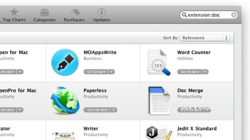 Mac App Store 中针对扩展名搜索应用1