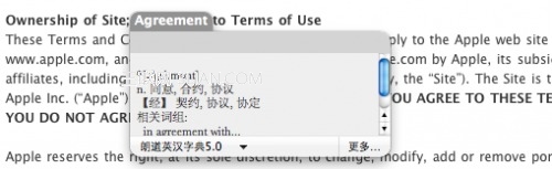 OS X 自带字典应用技巧1