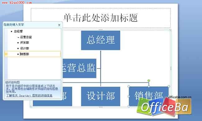 用PPT2007绘制组织架构3