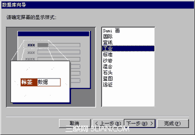 Access3.5 屏幕显示方式和打印报表样式1