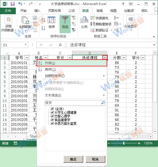 在Excel2013中使用分类汇总功能2