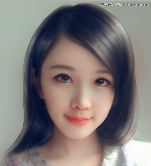 Photoshop给可爱女孩私房照转手绘效果1