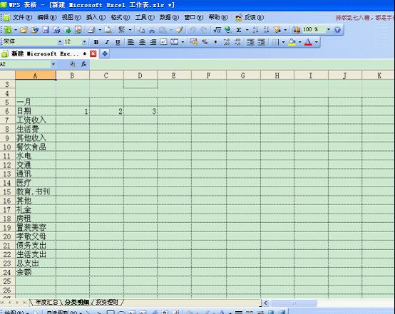 WPS如何打造个性化记账本2