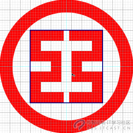 ps零基础绘制工行商标7