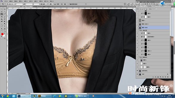 Photoshop调出性感模特后期质感修图教程5