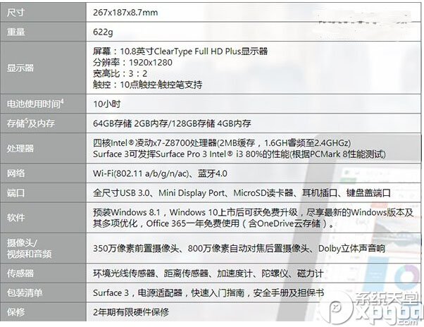 国行surface 3多少钱2