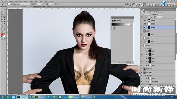 Photoshop调出性感模特后期质感修图教程16