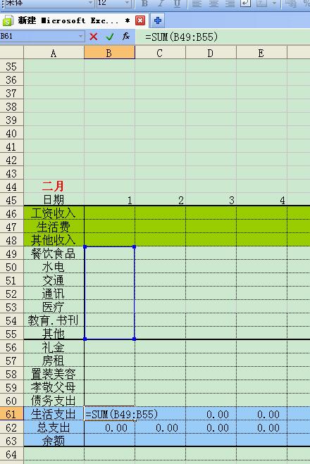 WPS如何打造个性化记账本7