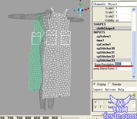 maya cloth组件做布料衣服基础教程17