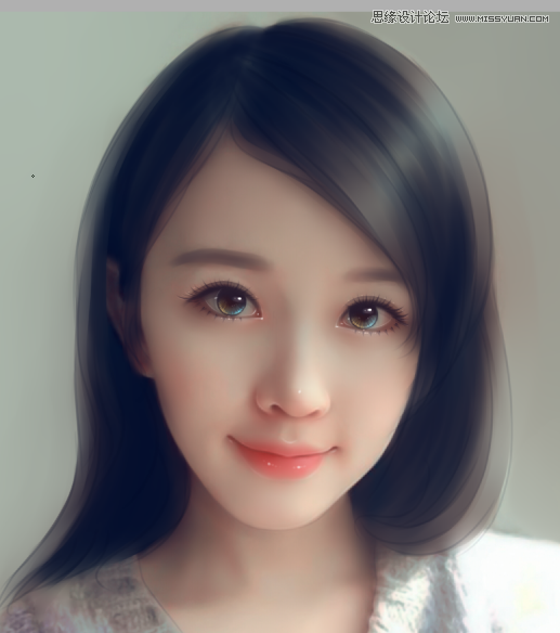 Photoshop给可爱女孩私房照转手绘效果34