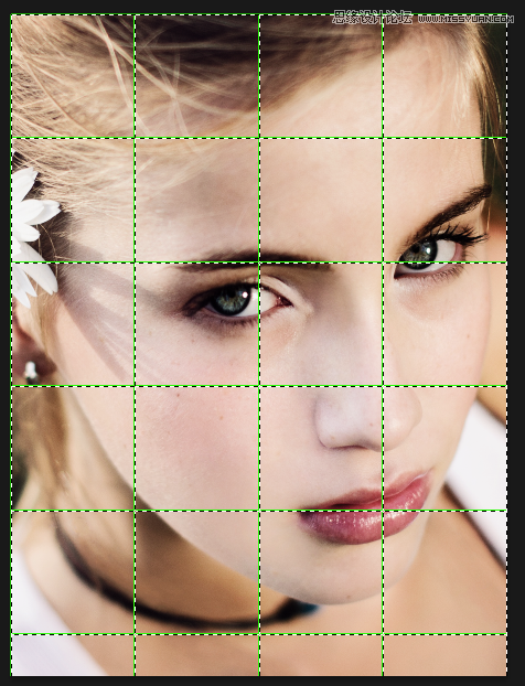 Photoshop制作唯美绚丽的格子人像效果图10