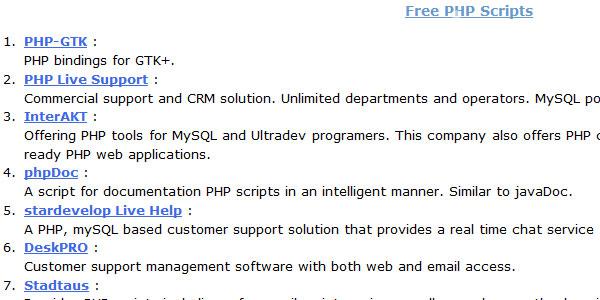 10个提供免费PHP脚本下载的网站7