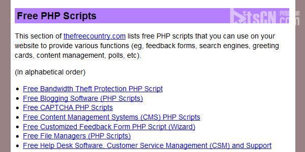 10个提供免费PHP脚本下载的网站11