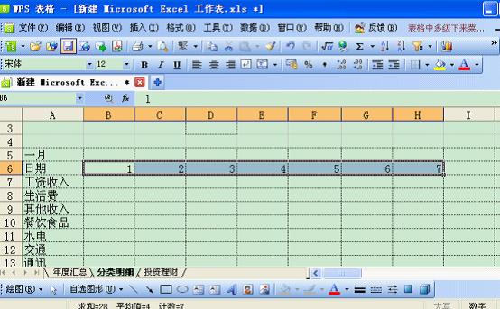 WPS如何打造个性化记账本4