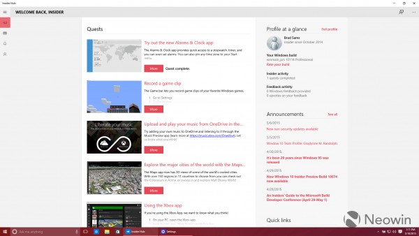 Win10 10114预览版Insider Hub有哪些改变11
