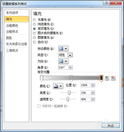 excel图表如何制作商务范的加粗边缘面积图?8