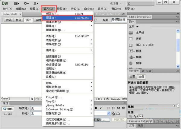 Dreamweaver怎么插入图像1