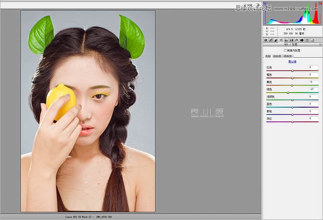 Photoshop结合CR给美女添加淡淡的彩妆5