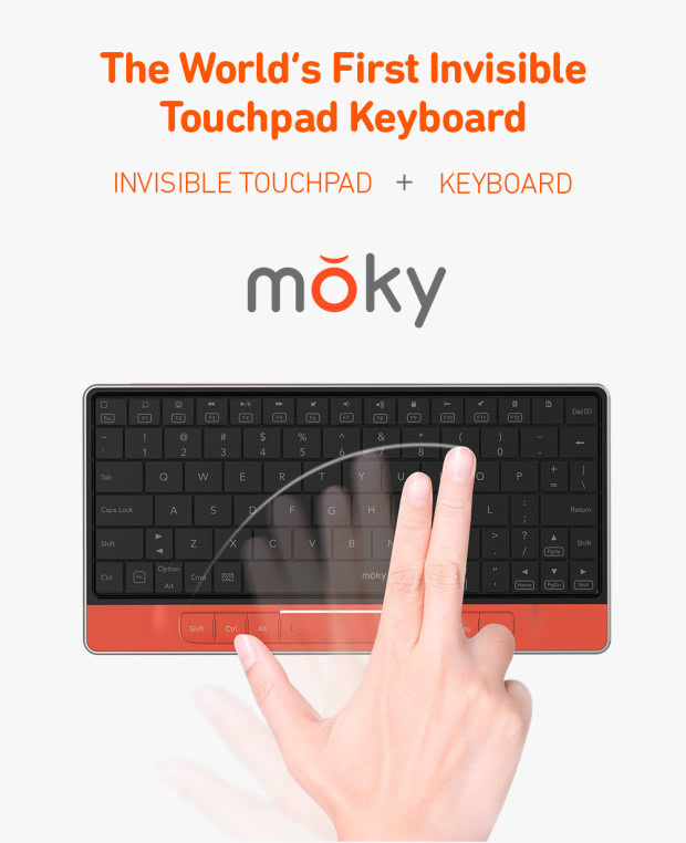 Moky带有隐形触摸键盘功能的实体键盘介绍1