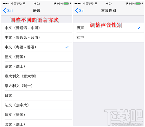 苹果iphone6怎么调节Siri声音的性别和语言2