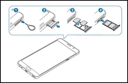 三星N9200(Note5)怎么安装SIM卡?1