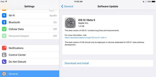 ios9.1 beta5更新了什么1