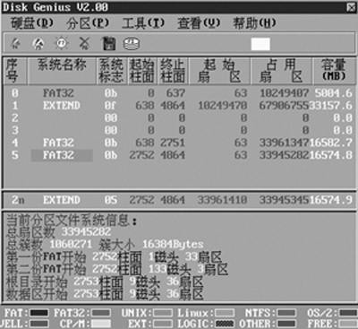 用DiskGenius找回硬盘丢失空间的方法3