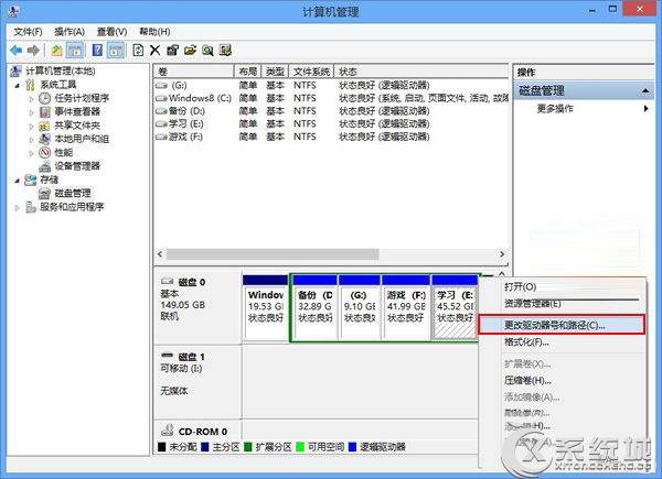 Win8磁盘盘符错乱怎么办？3