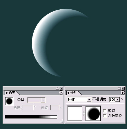 Illustrator绘制真实夜晚月色效果6