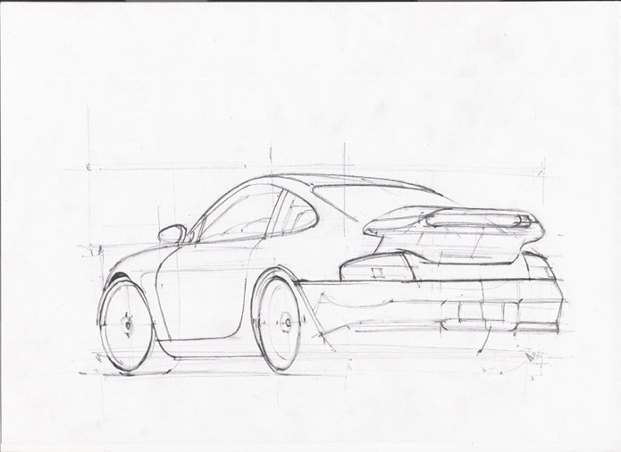 如何画汽车草图7