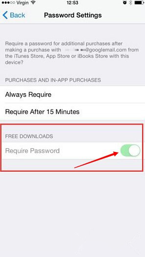 苹果iOS8.3下载免费应用不要密码设置方法3