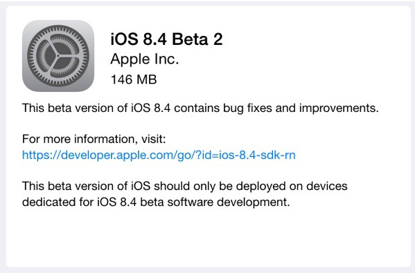 IOS 8.4 Beta2 和 OS X 10.10.4 Beta2 Xcode 6.4 Btea2更新1