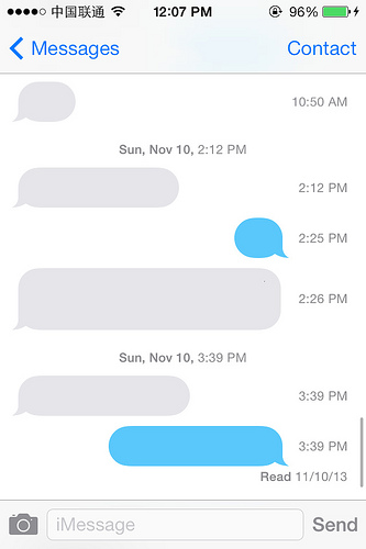 iPhone怎么查看短信收发时间1